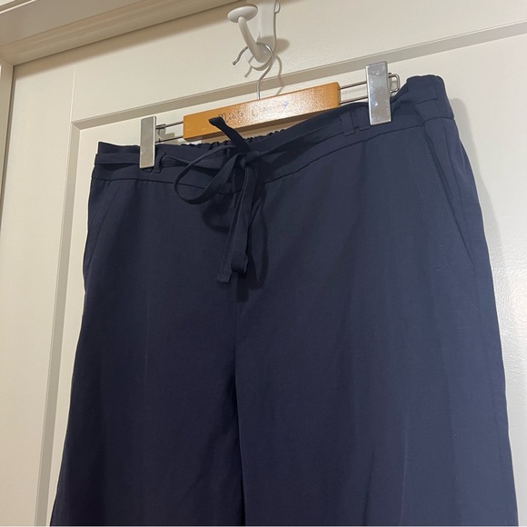 TALBOTS - Tie String - Navy Blue Pant - Trousers - Women’s L - Picture 3 of 13